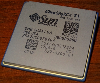Sun microsystems UltraSPARC T1 8-Core 1200 MHz CPU (V9) SME 1905A LGA 980 PG2.0.1 USA 2005